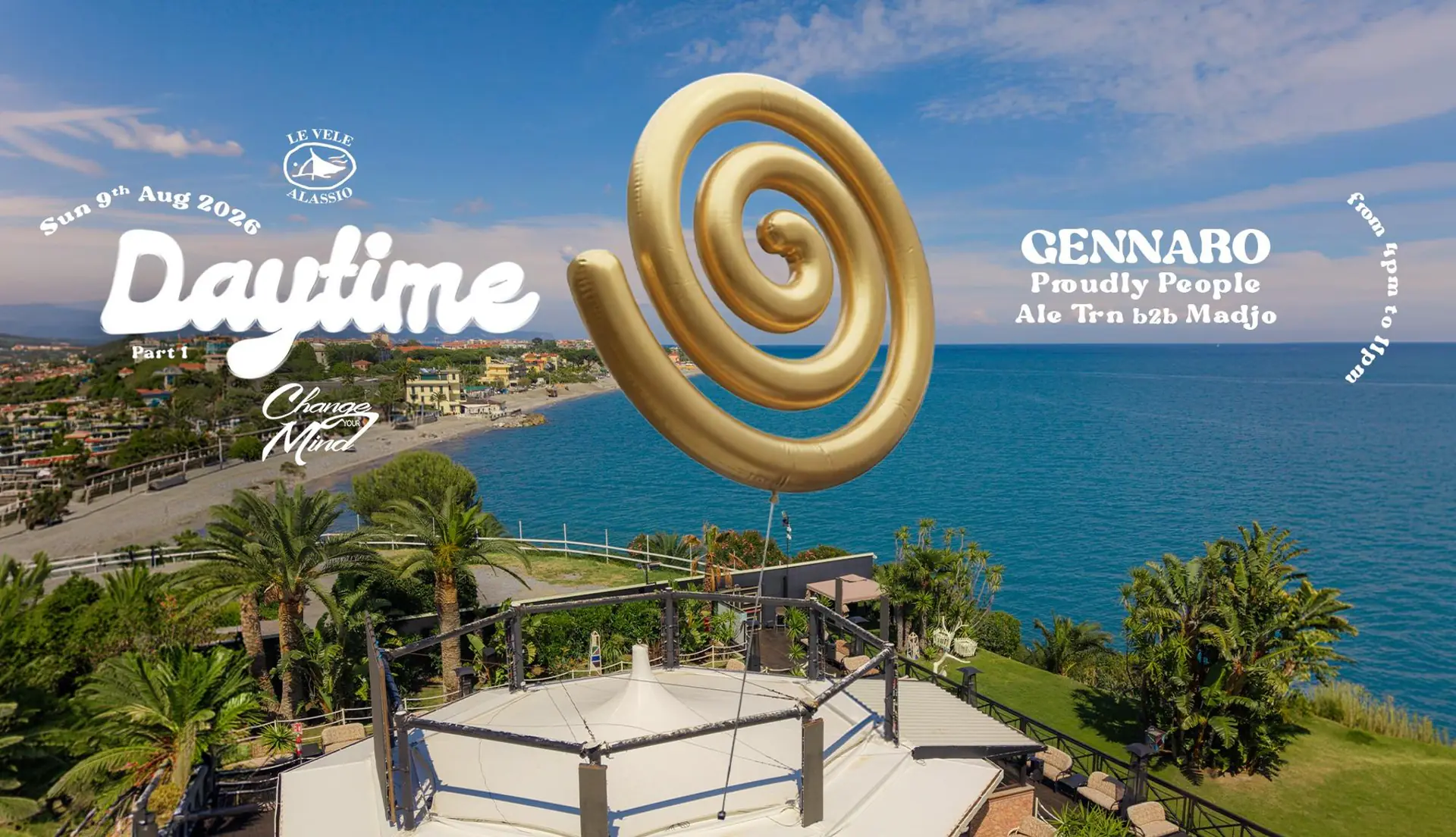 Le Vele Alassio presents Change Your Mind Daytime - Sunday, 9th August 2026