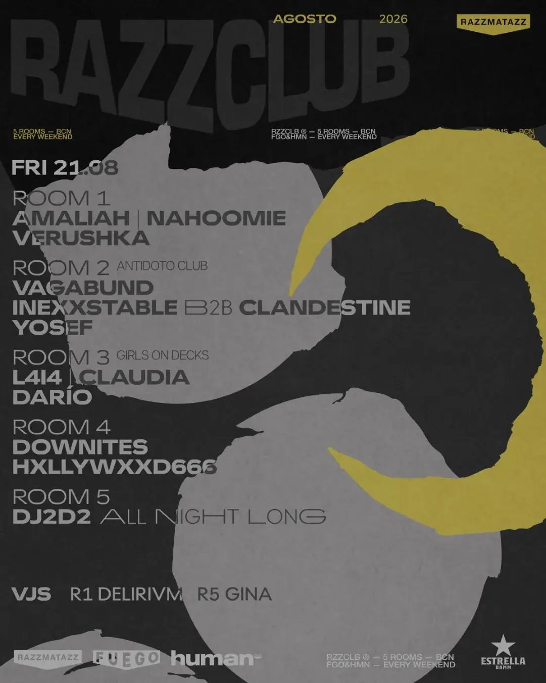 RAZZCLUBS: Amaliah + Nahoomie + Verushka