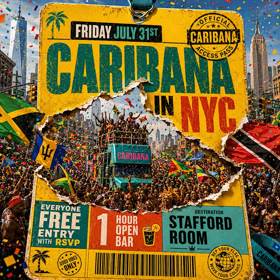 Caribana in NYC at Stafford Room Everyone Free entry with RSVP