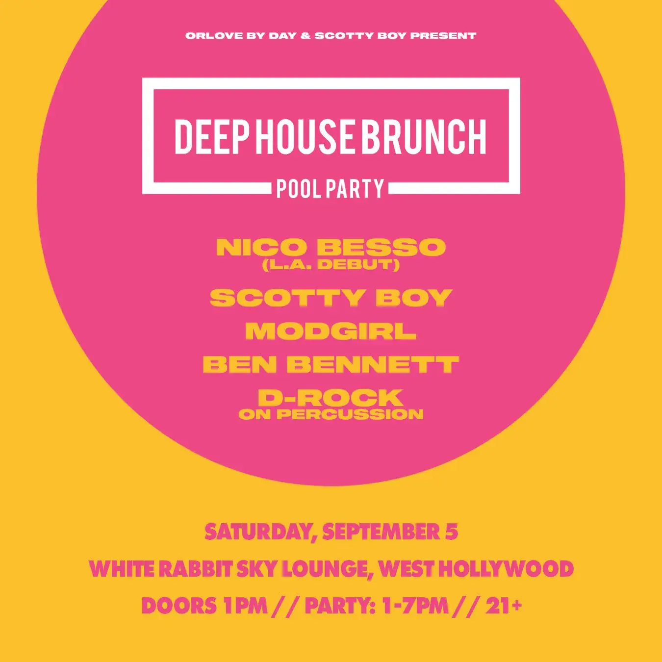 Deep House Brunch POOL PARTY [Labor Day Saturday]