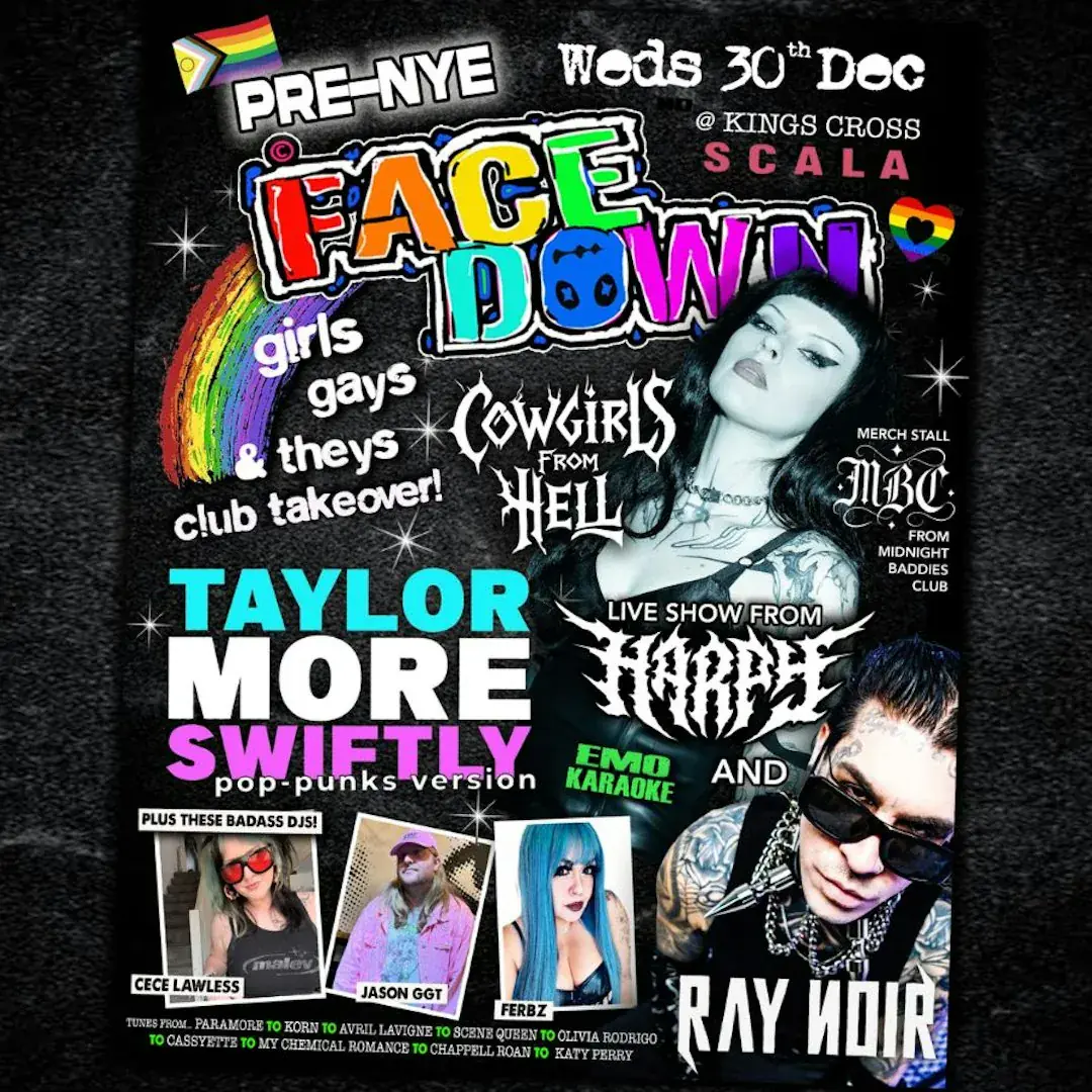 Face Down x Girls Gays and They’s - Noche de metal, pop punk y emo