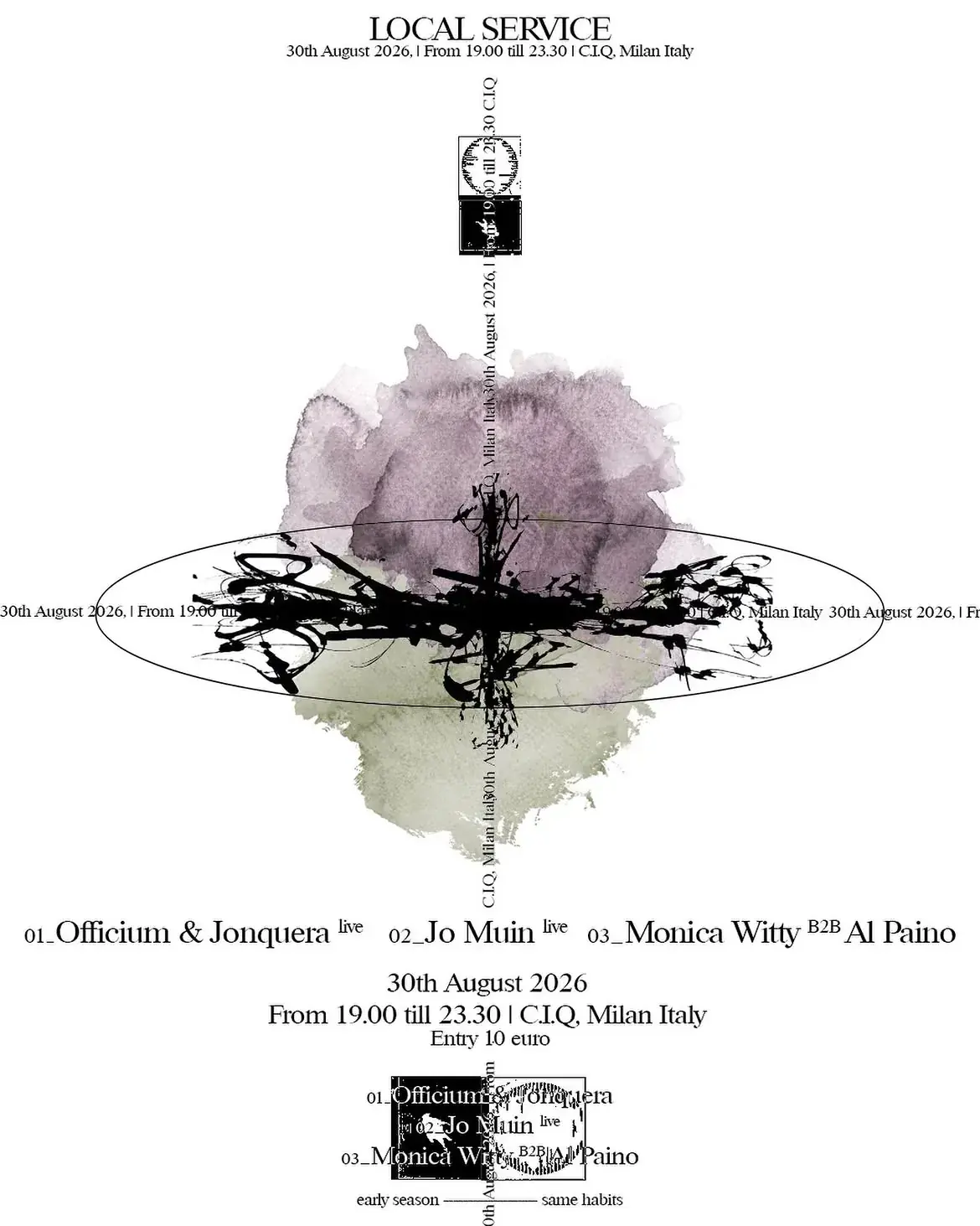 LOCAL SERVICE presents Oficium & Jonquera and more
