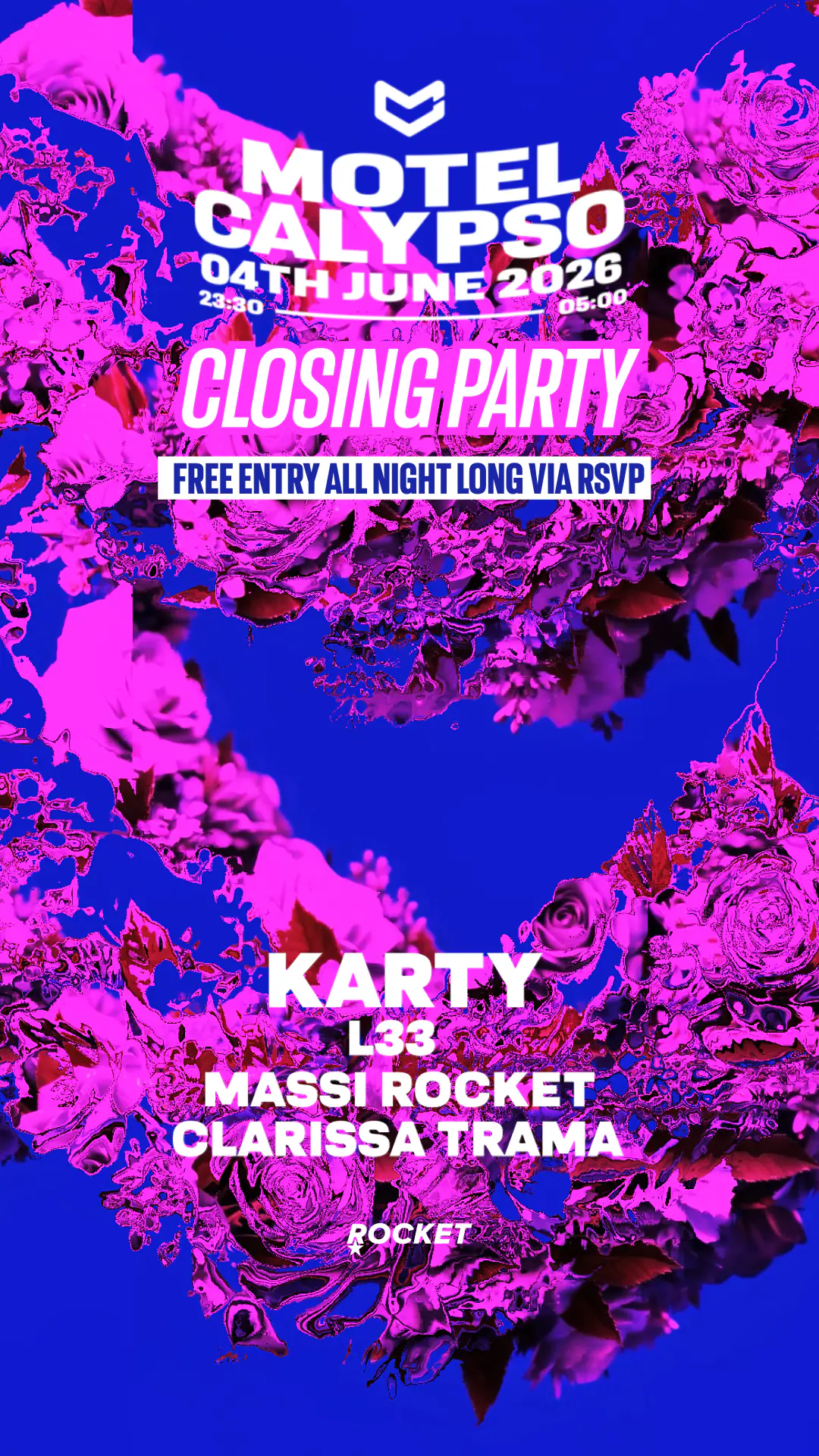 MOTEL CALYPSO - CLOSING PARTY FREE ENTRY w KARTY