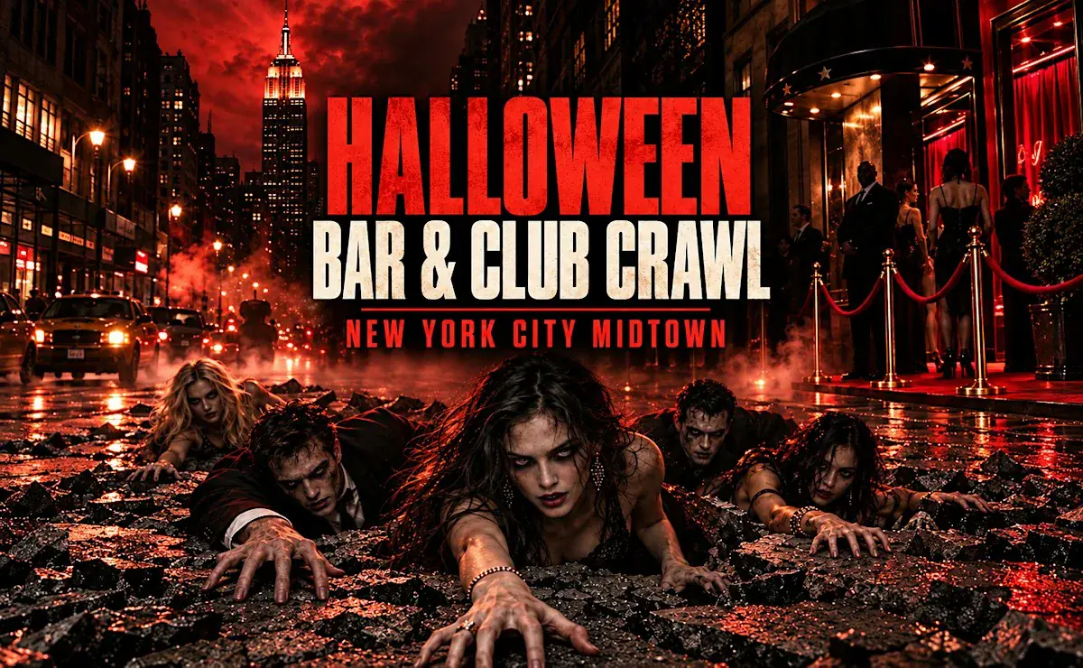 Recorrido de Halloween por bares y clubes de Midtown Times Square NYC 10/30