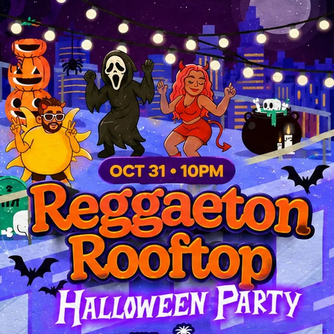 Fiesta de reguetón de Halloween en una azotea en Paradise