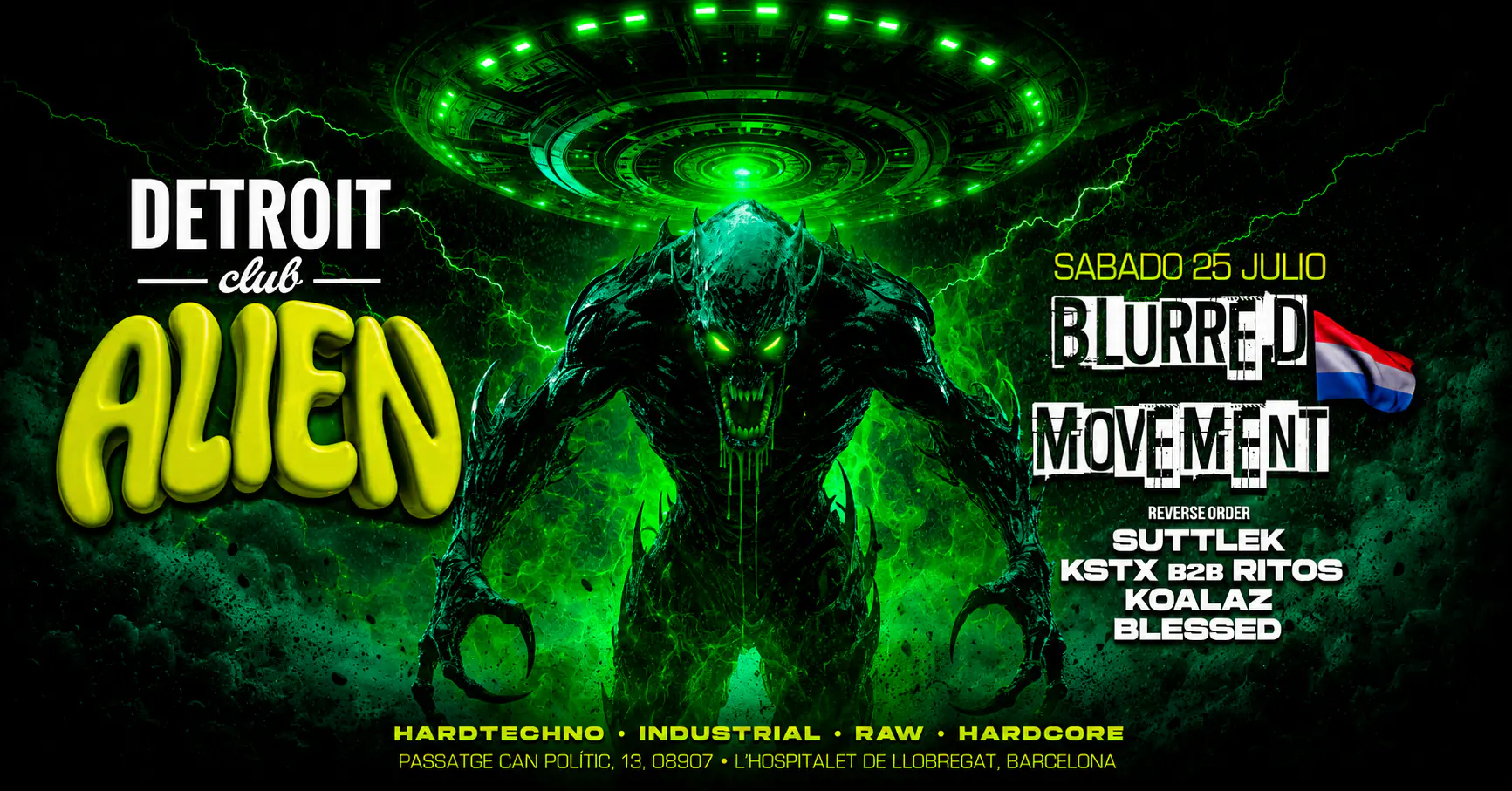 ALIEN (HARD TECHNO & INDUSTRIAL) - BLURRED MOVEMENT