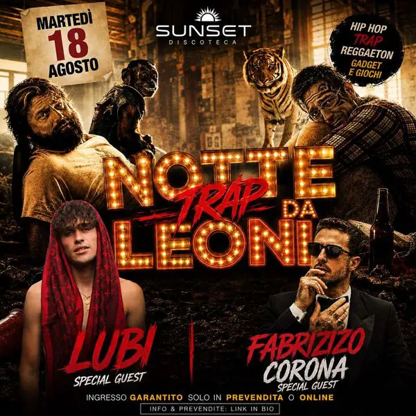 Notte Trap da Leoni Fabrizio Corona