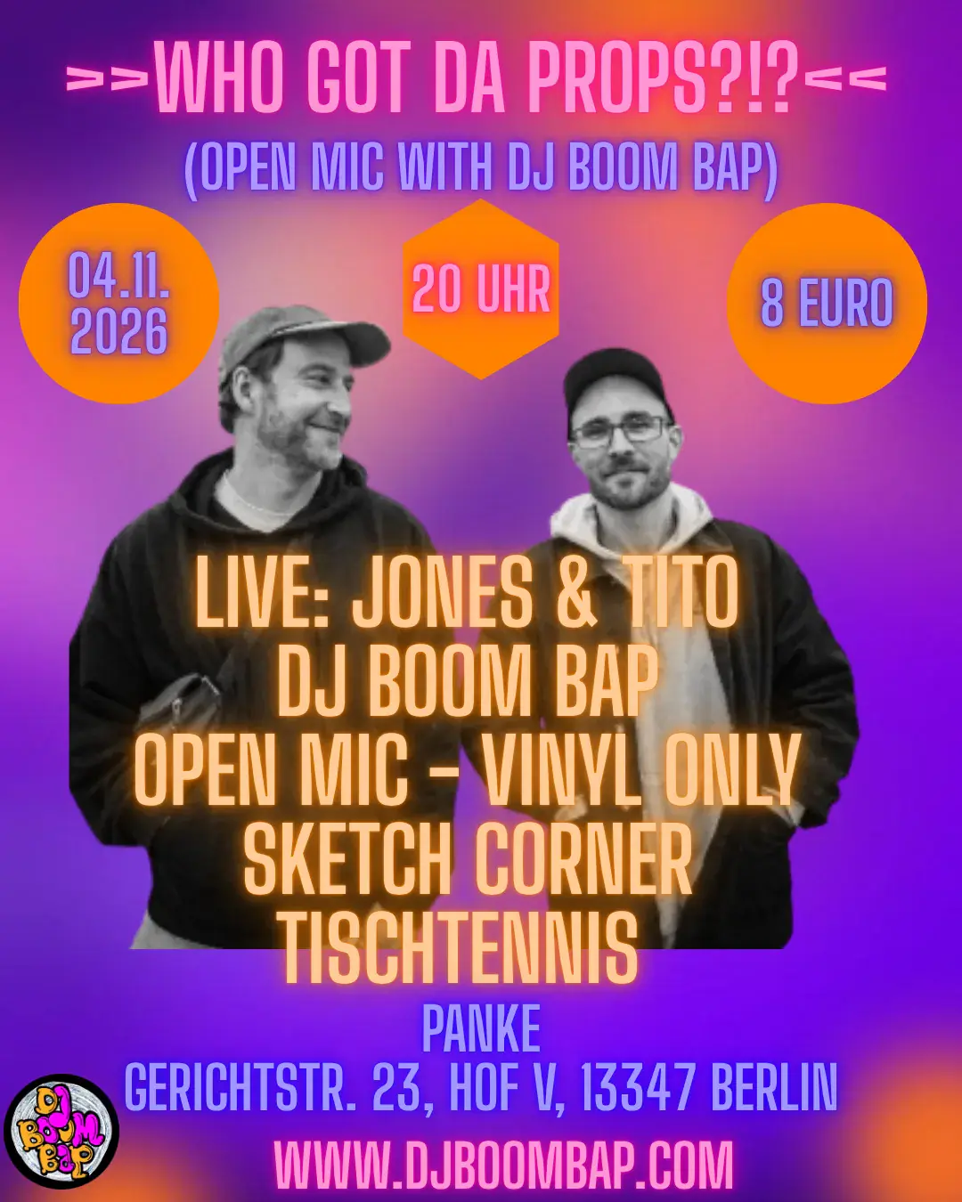 Who Got da Props? (Open Mic mit DJ BOOM BAP)