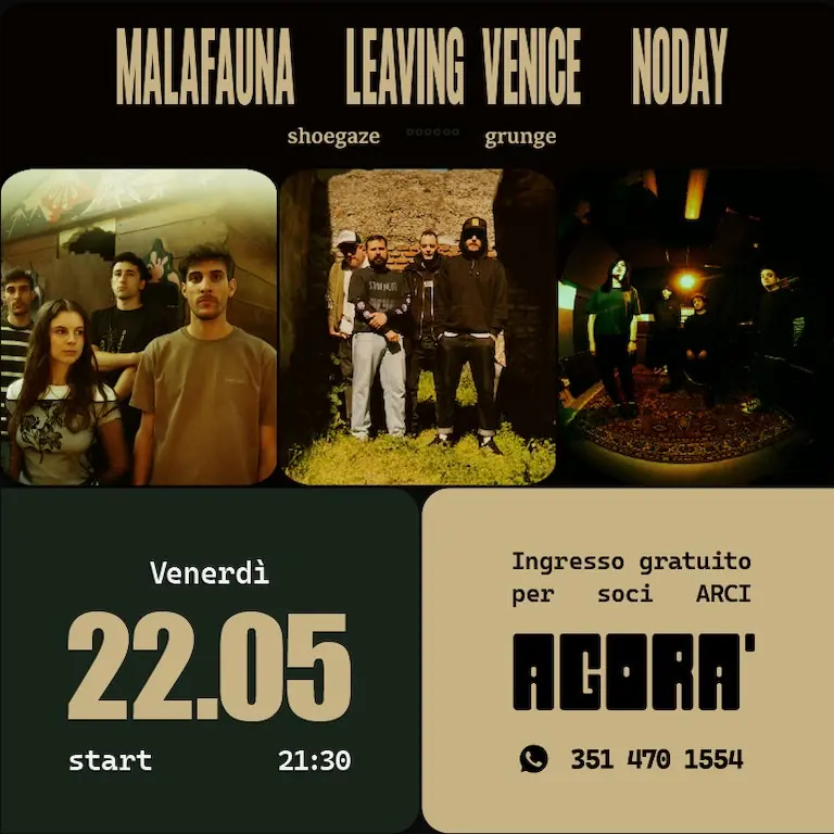 MALAFAUNA, LEAVING VENICE, NODAY Live