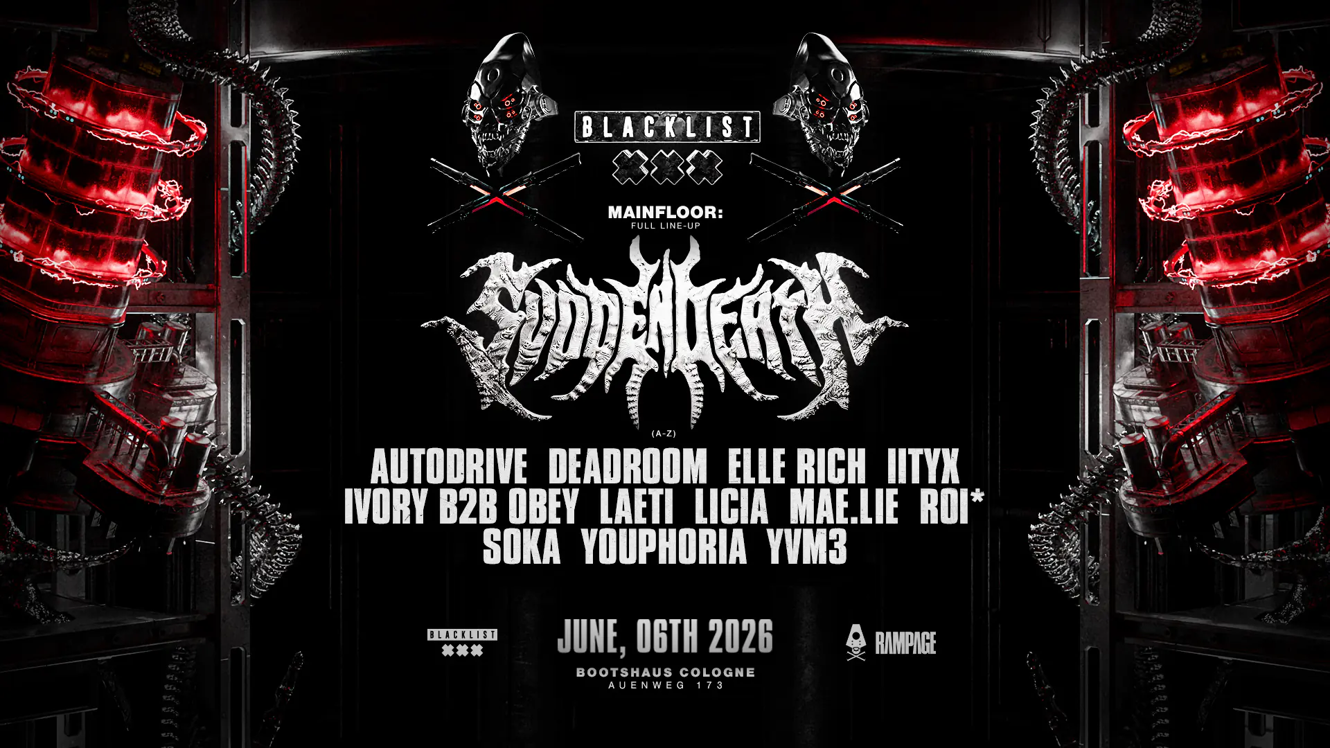 SVDDEN MUERTE pres. por LISTA NEGRA Y RAMPAGE