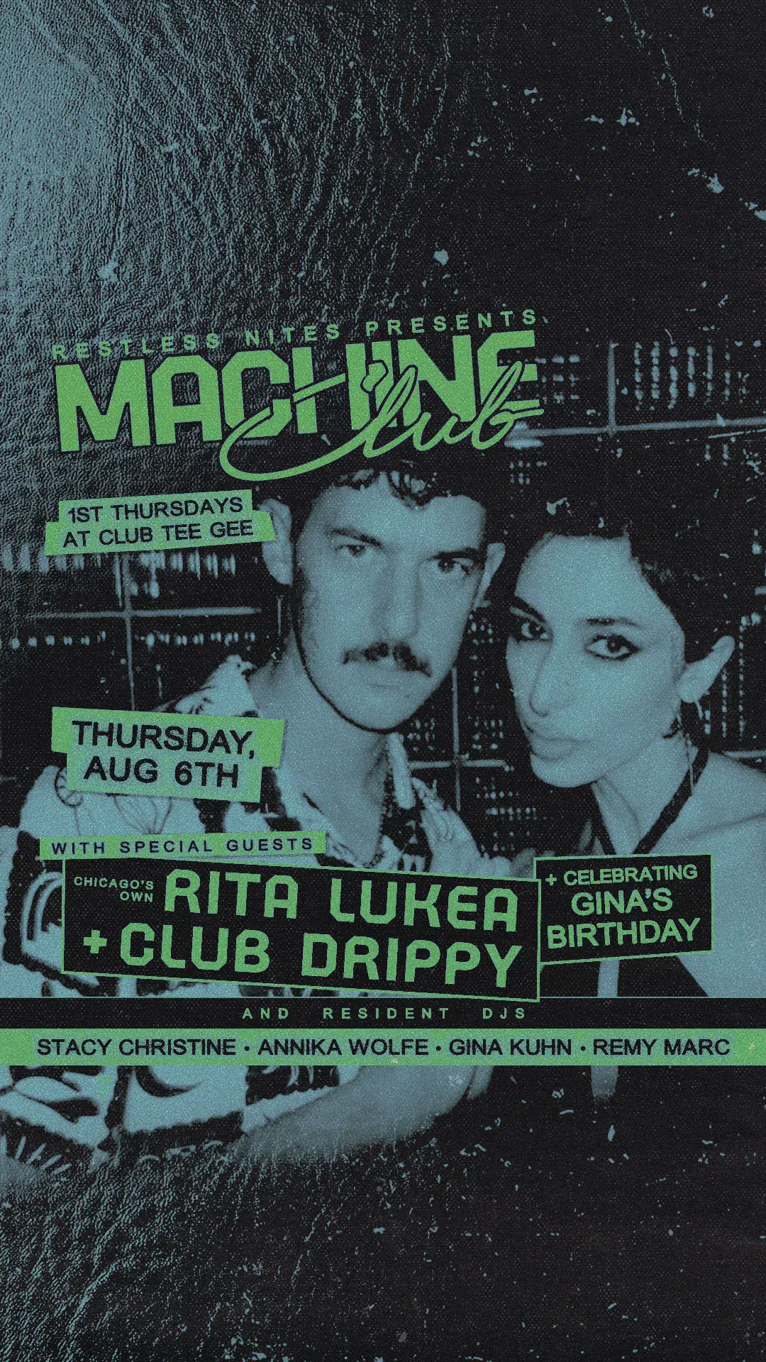 Machine Club 8 / 6: Rita Lukea, Club Drippy, Gina Kuhn