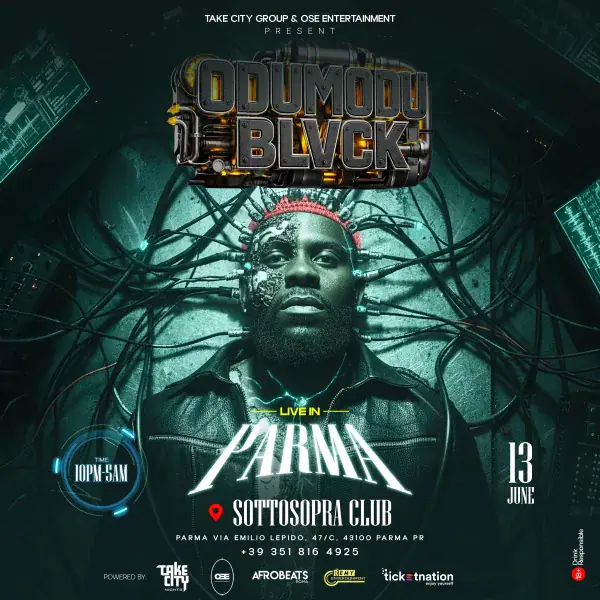 ODUMODUBLVCK Live in Parma | Sottosopra Club — Industry Machine European Tour | 13 Giugno 2026