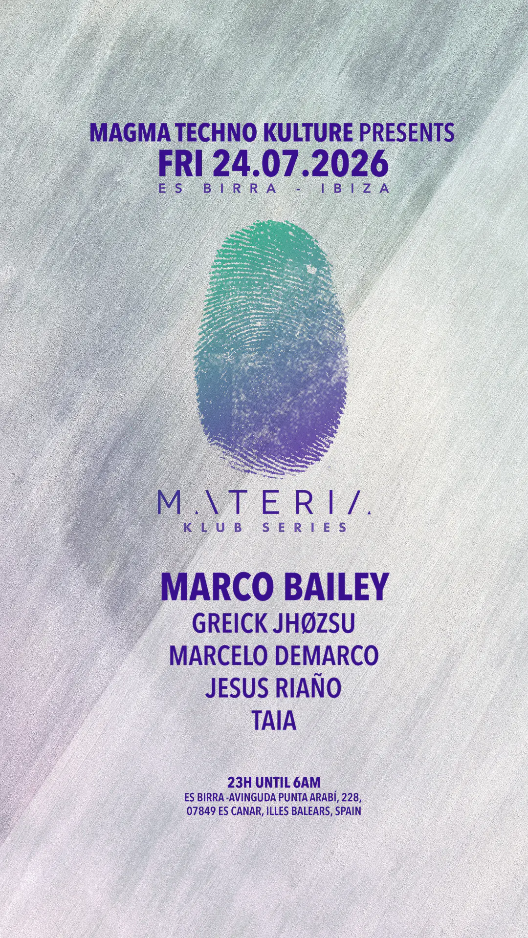 MAGMA TECHNO KULTURE PRESENTS ¨MATERIA¨