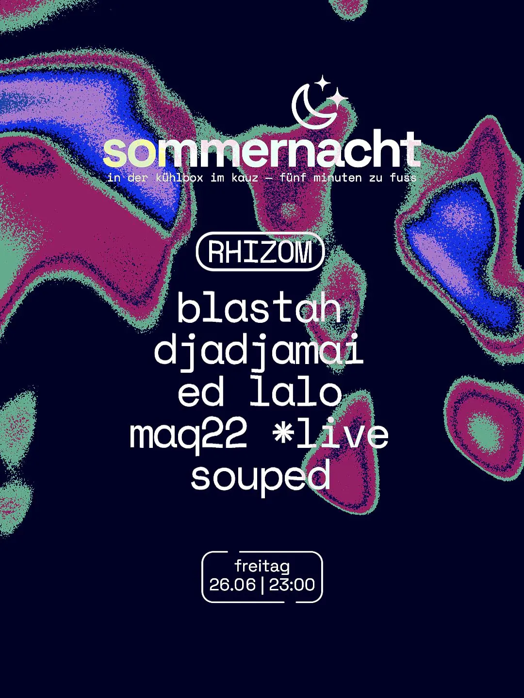 sommerbar & sommernacht mit rhizom festival