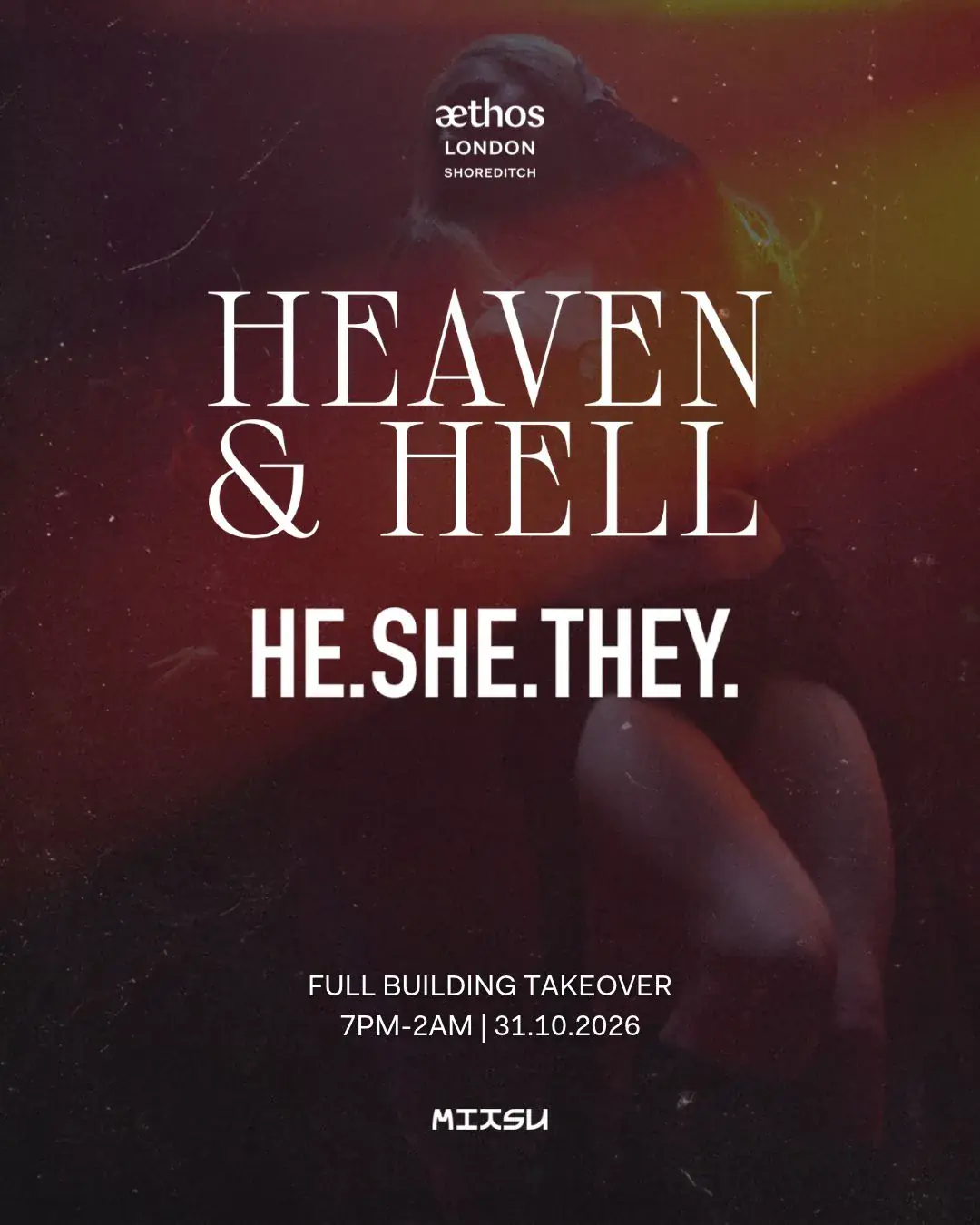 Heaven & Hell Halloween Party at Aethos London Shoreditch & Mitsu