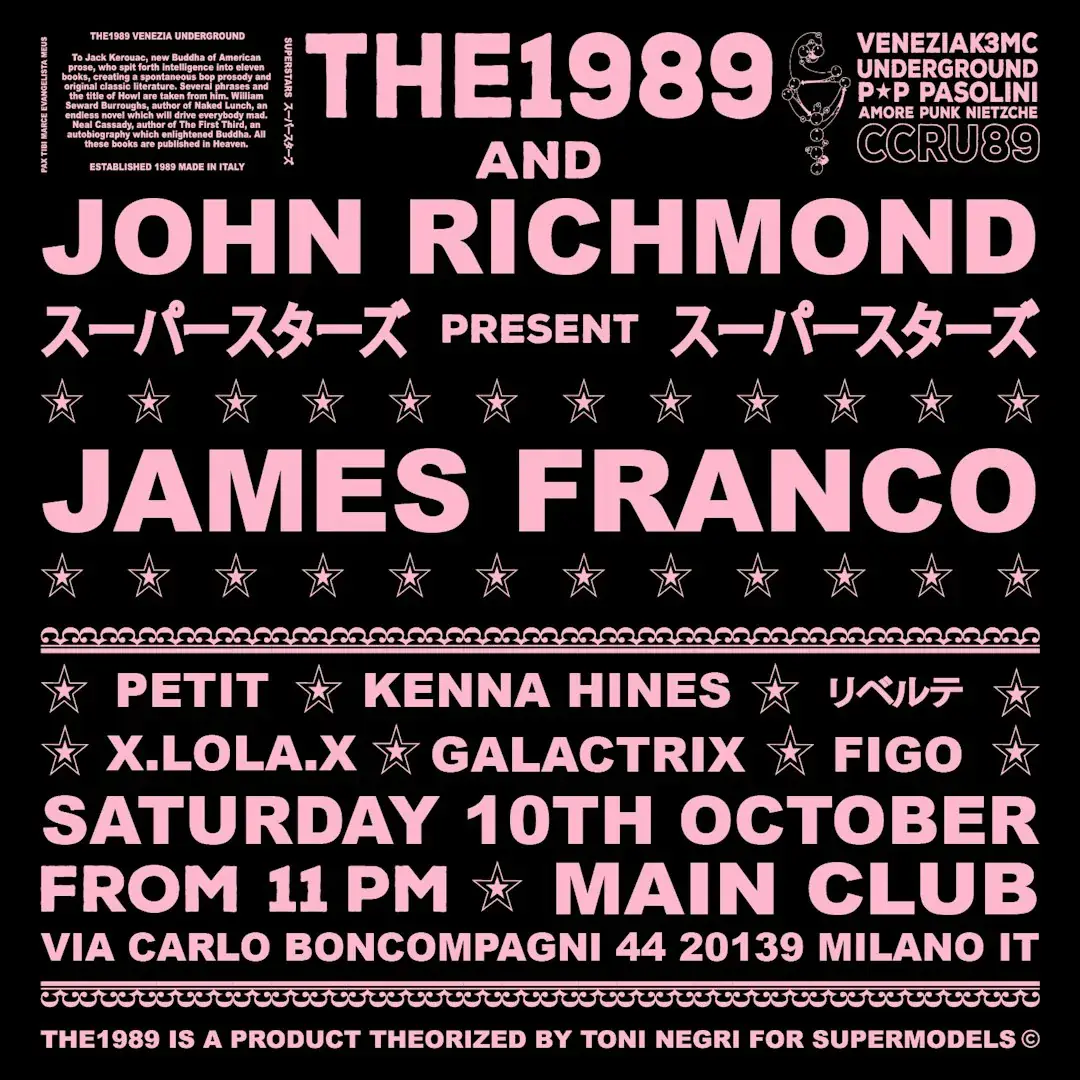 the1989 und John Richmond präsentieren James Franco