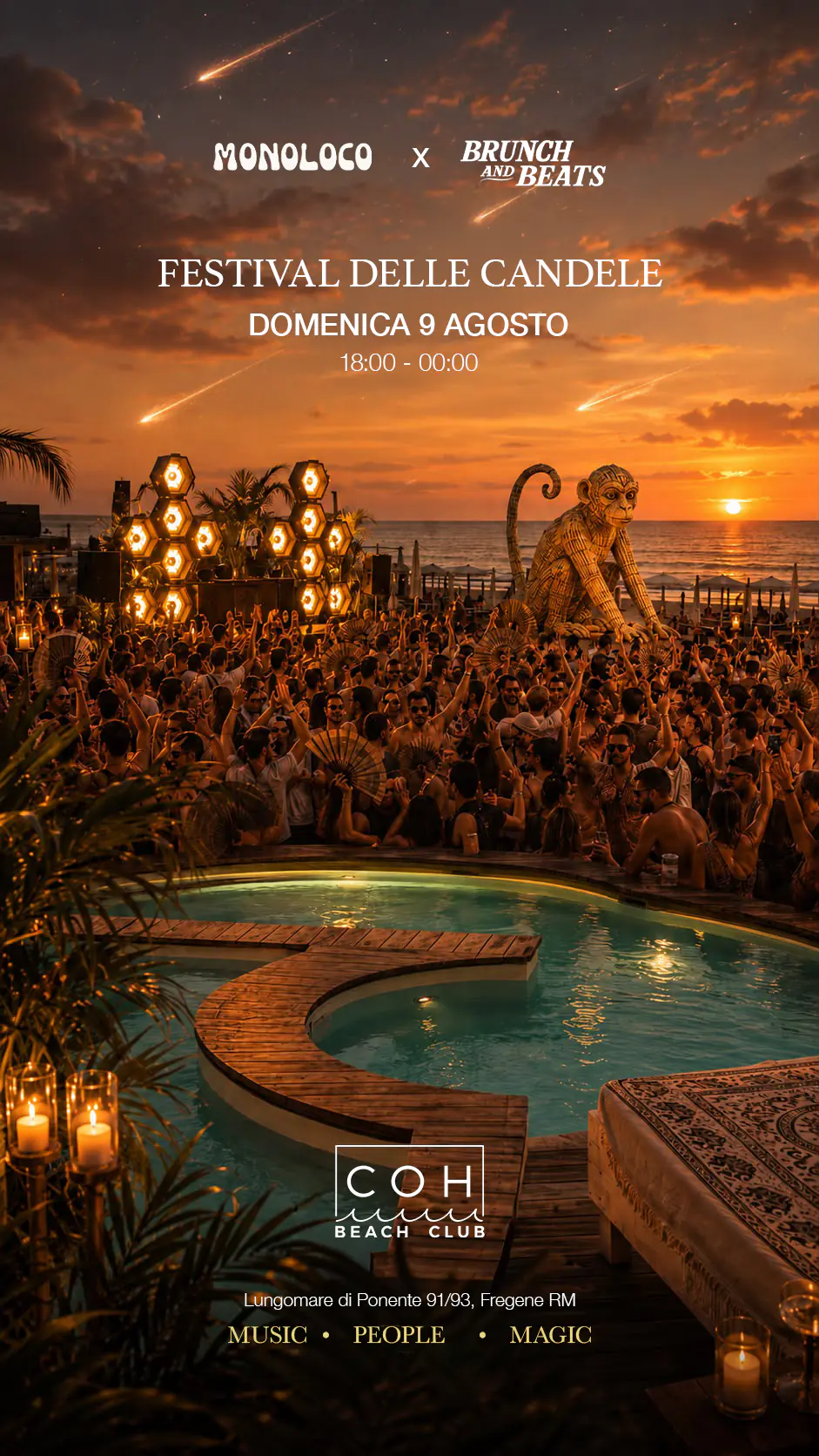 MONOLOCO meets BRUNCH AND BEATS at COH Beach Club Fregene