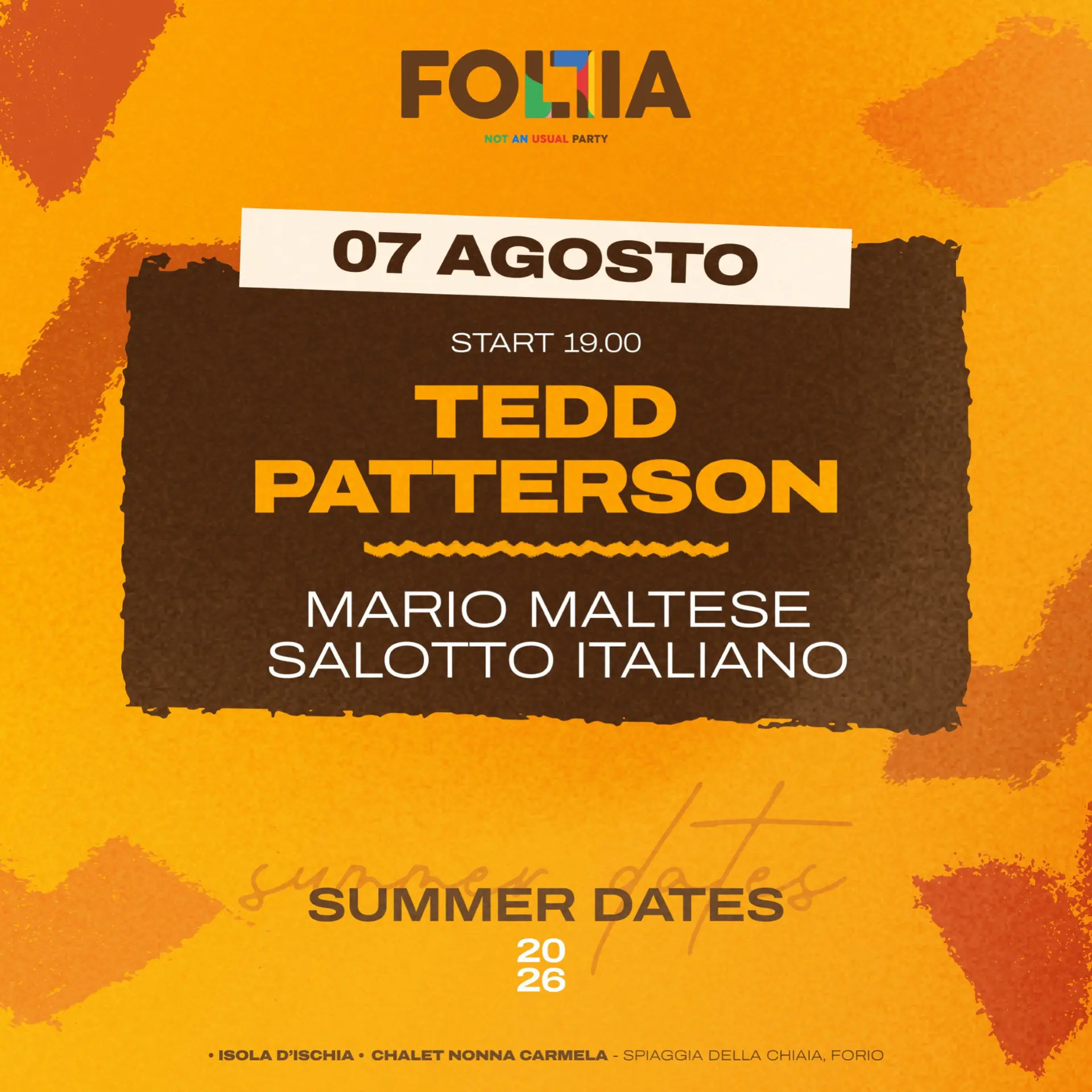 Follia_ischia pres. Tedd Patterson + Mario Maltese + Salotto Italiano
