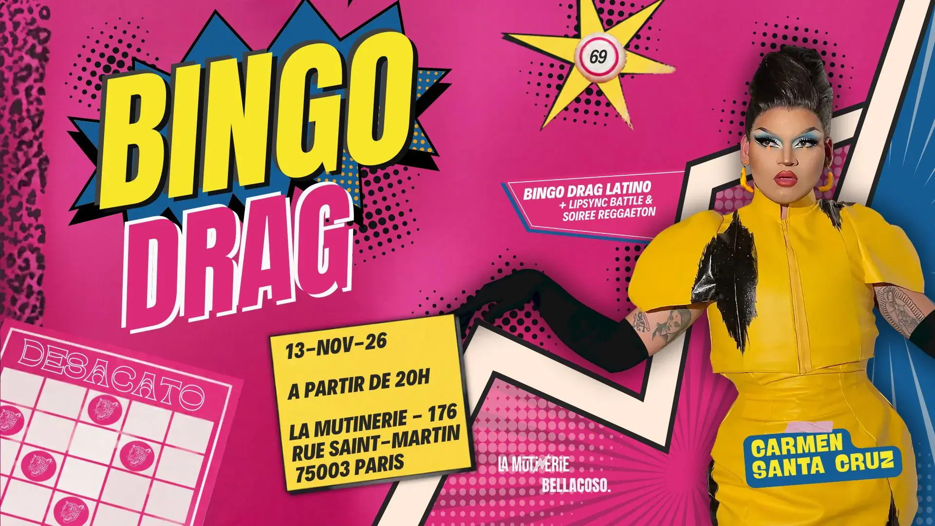 BINGO DRAG LATINO: DESACATO en La Mutinerie