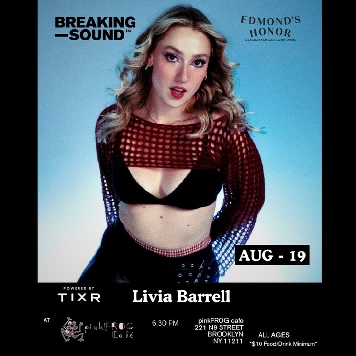 Livia Barrell plays Breaking Sound at pinkFROG cafe