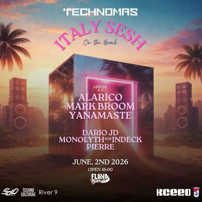 TECHNOMAS “ITALY SESH” on the Flava Beach