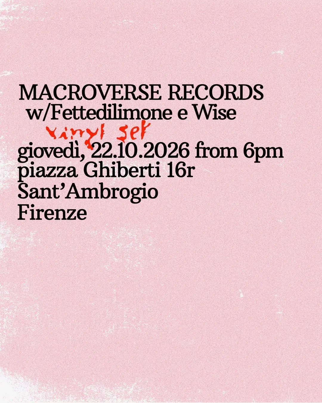 MACROVERSE RECORDS w / Fettedilimone and Wise ☆ vinyl set