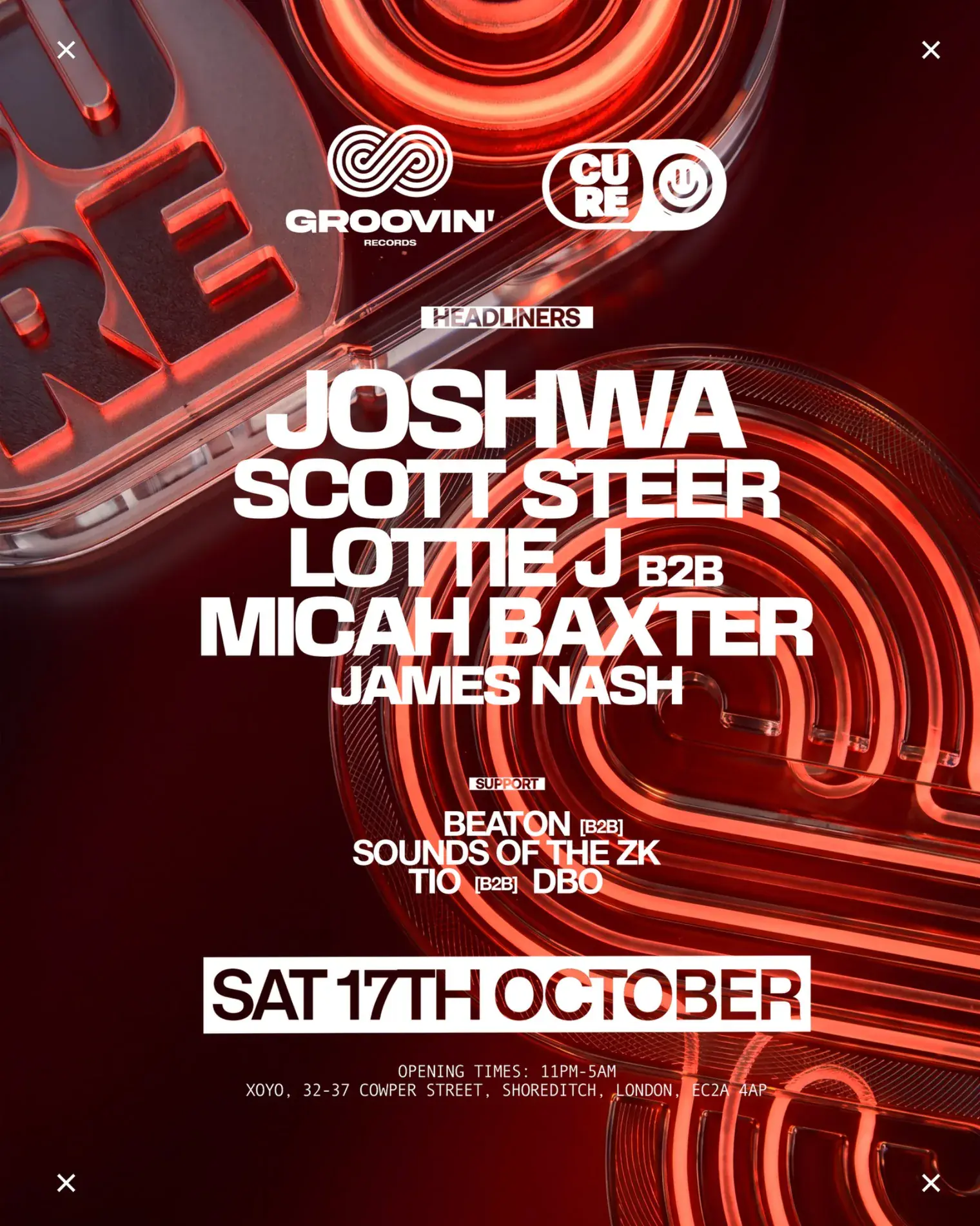 Groovin' x Cure | | Joshwa, SCOTT STEER + more