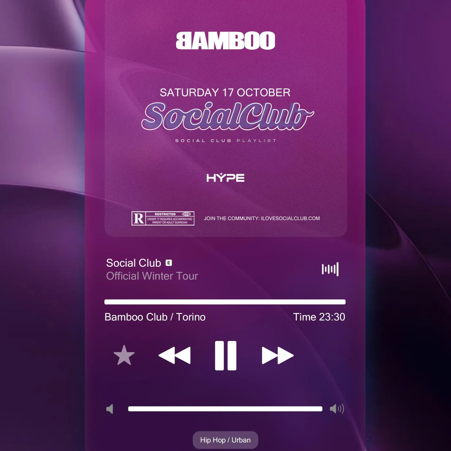 SOCIAL CLUB x BAMBOO: nur eine Nacht