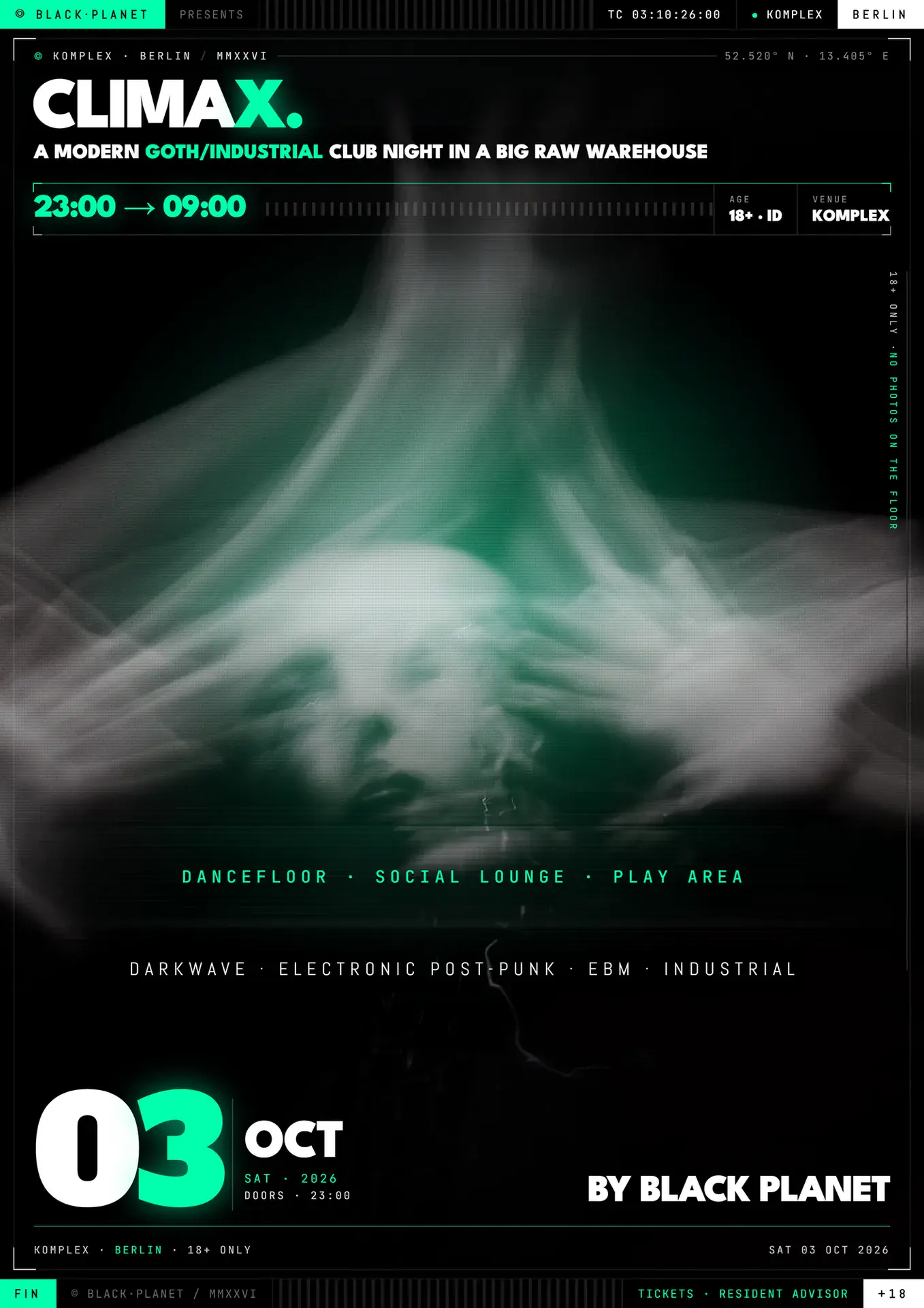 Climax - Goth / Industrial club night + play areas