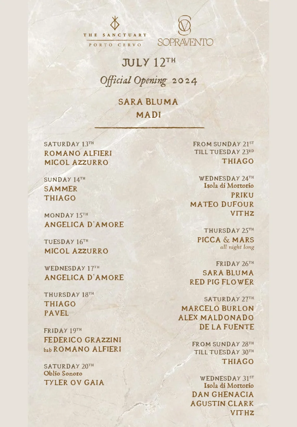 SAMMER Thiago im The Sanctuary Porto Cervo