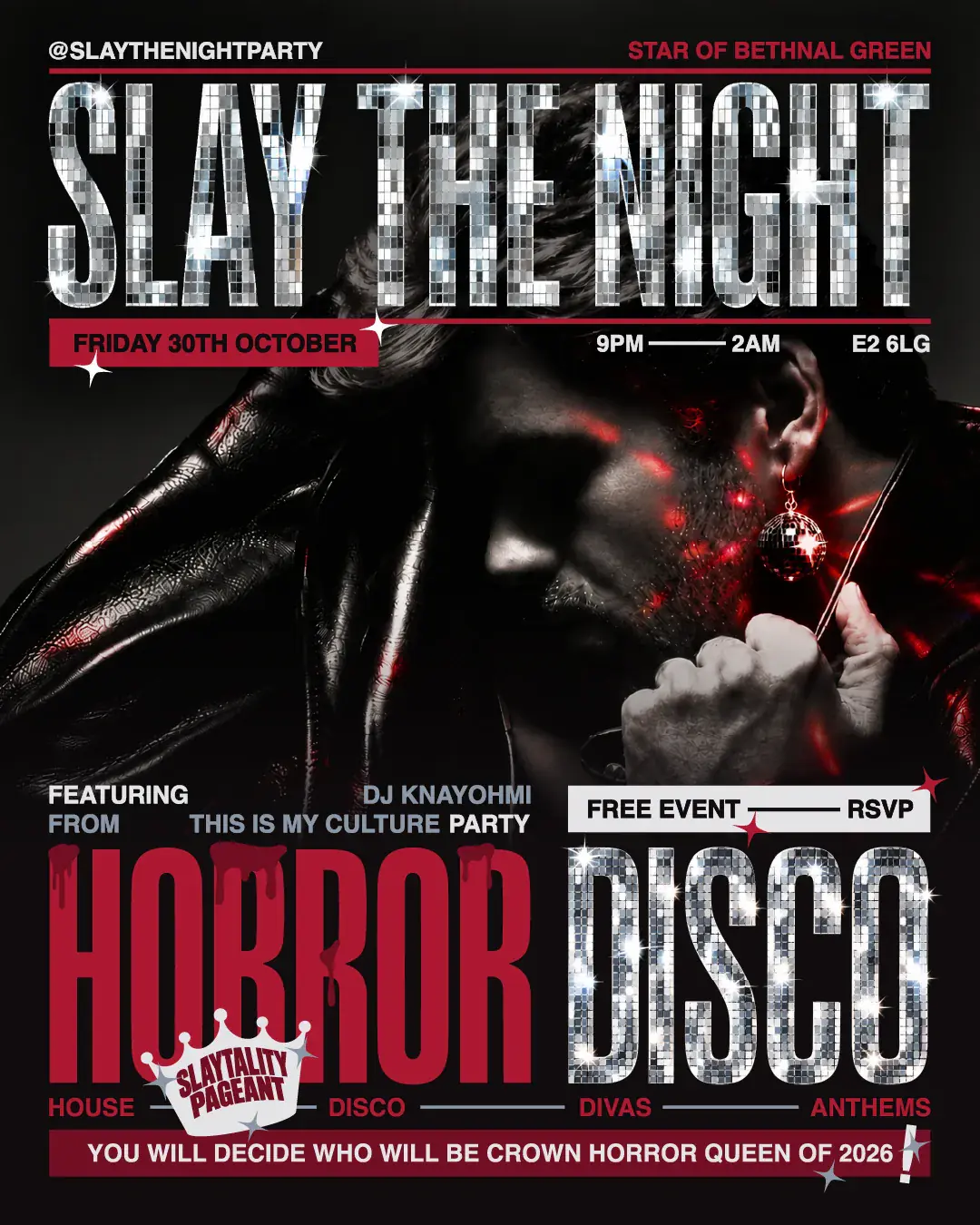 SLAY THE NIGHT - HORROR-DISCO-HALLOWEEN-PARTY - KOSTENLOS