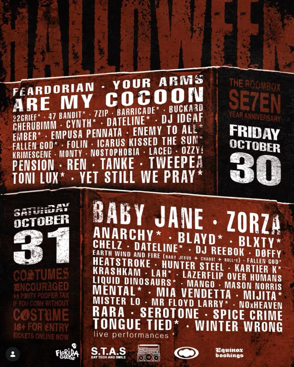 The Boombox Seven Year Anniversary