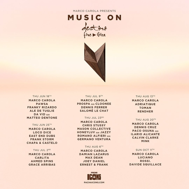 Pacha ICONS: Marco Carola presents Music On Daytime