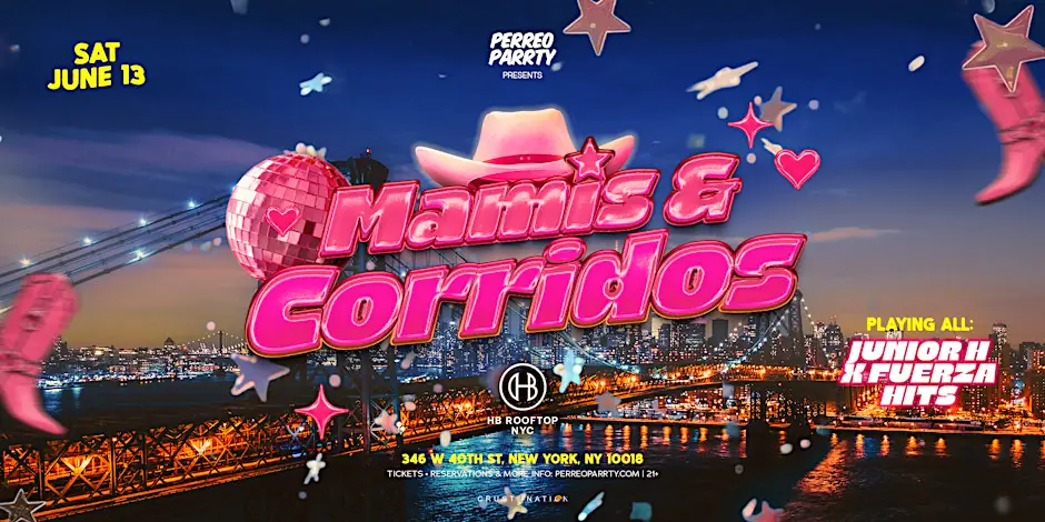 Mamis y Corridos Rooftop— Junior H × Fuerza Hits | HB Rooftop NYC Skyline