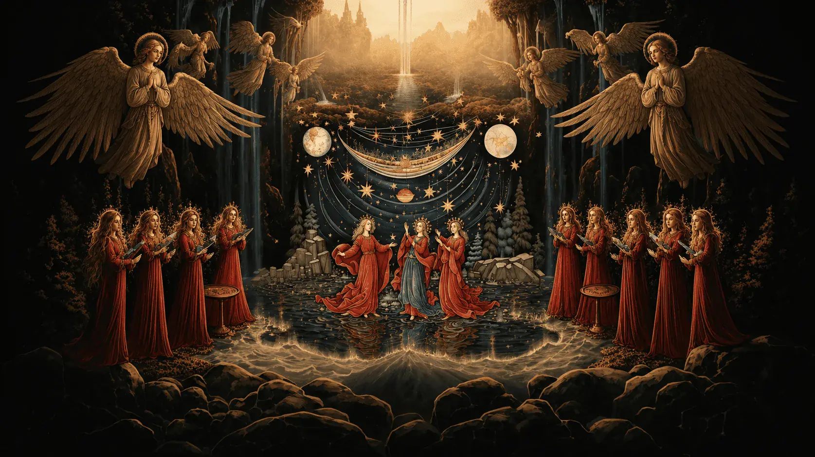 A Ceremony of Carols de Benjamin Britten, con música de John Tavener y Arvo Pärt