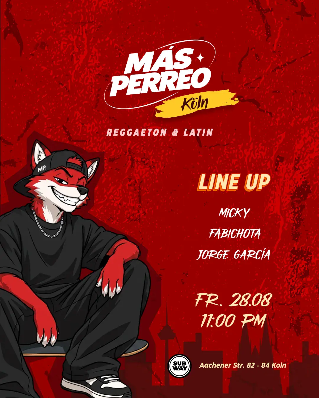 Más Perreo — FR. 28.08 — Subway CLUB- ¡REGRESA TU DOSIS DE PERREO