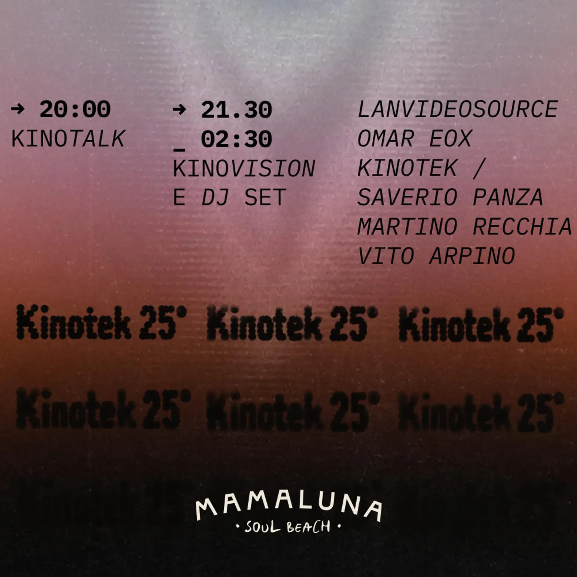 KINOTEK 25° × MAMALUNA