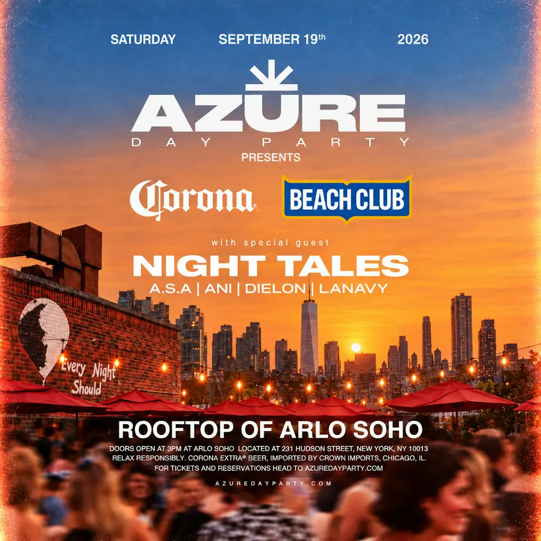 Azure Day Party Presents: Corona Beach Club 9 / 19 w / Night Tales