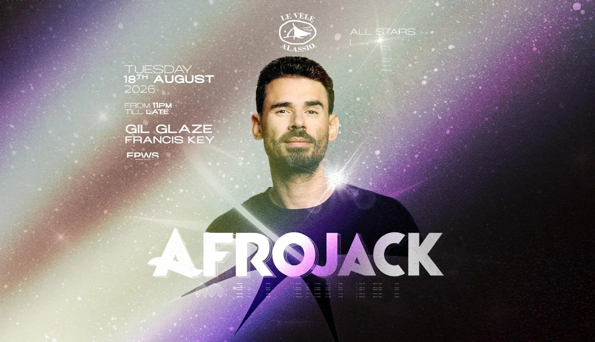 Le Vele Alassio All Stars presents Afrojack - Tuesday, 18th August 2026