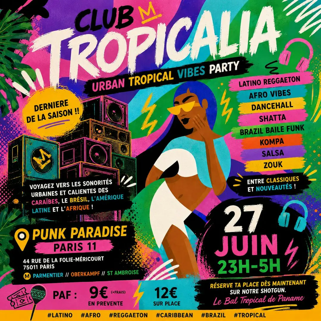 Club Tropicalia ~ Urban Tropical vibes Party!!