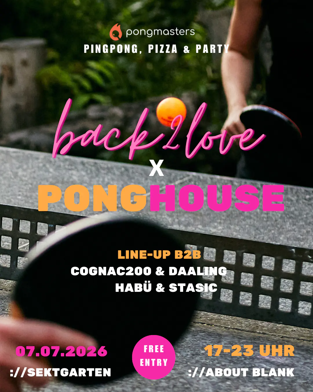 / / sektgarten x back2love x Ponghouse [free entry & open air]