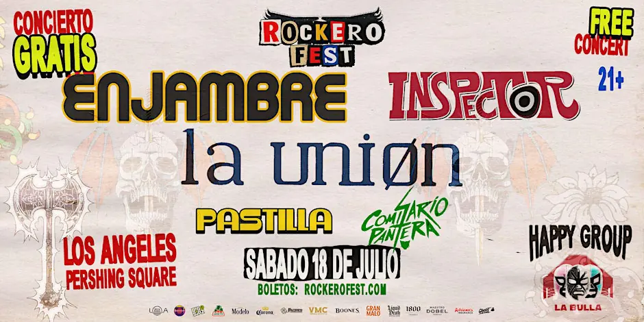 FREE EVENT! Enjambre, Inspector, La Union y Mas! GRATIS!