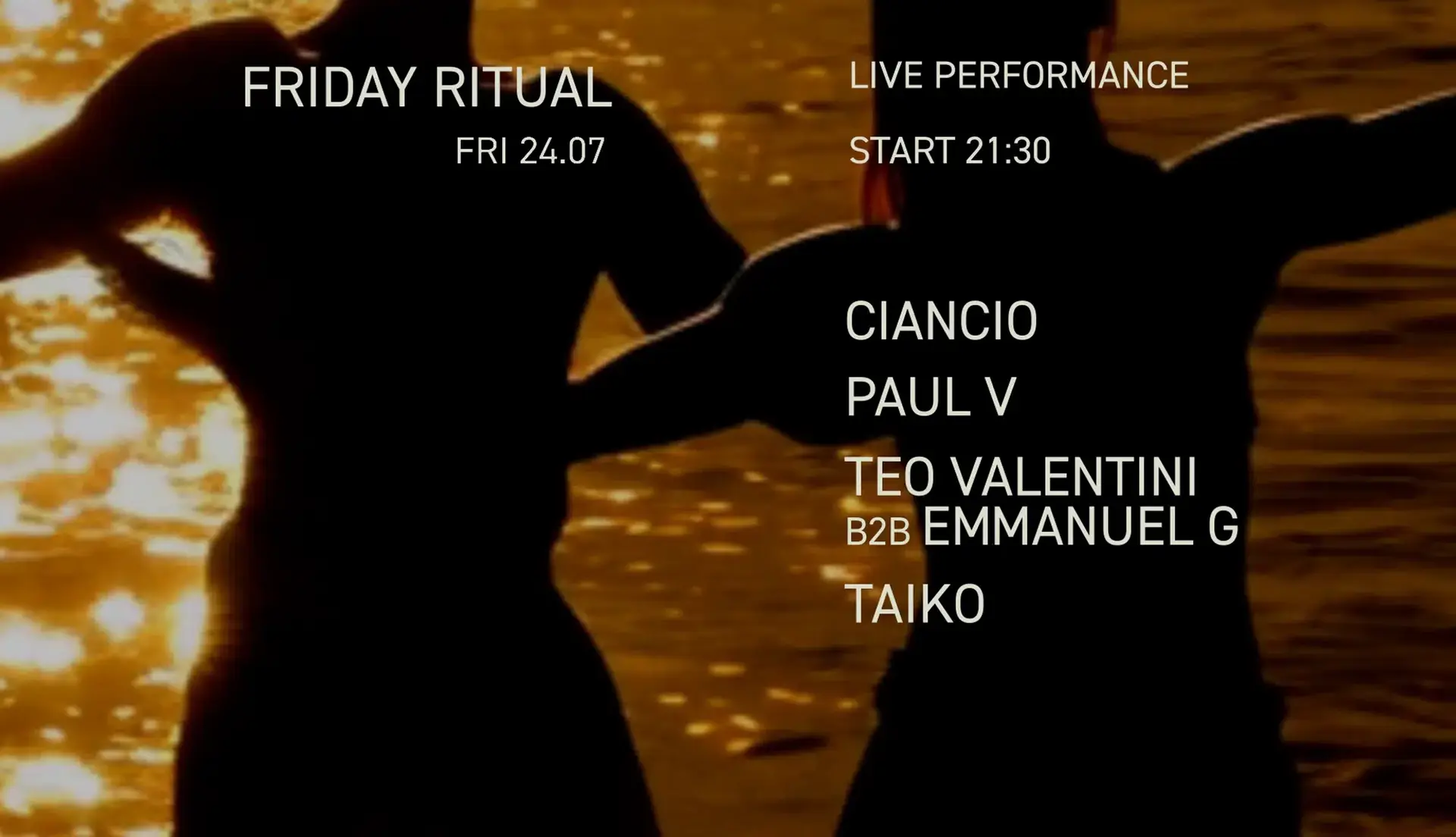 FRIDAY RITUAL x GROOVE THERAPY, TENTAMI / NOMADE OSTUNI