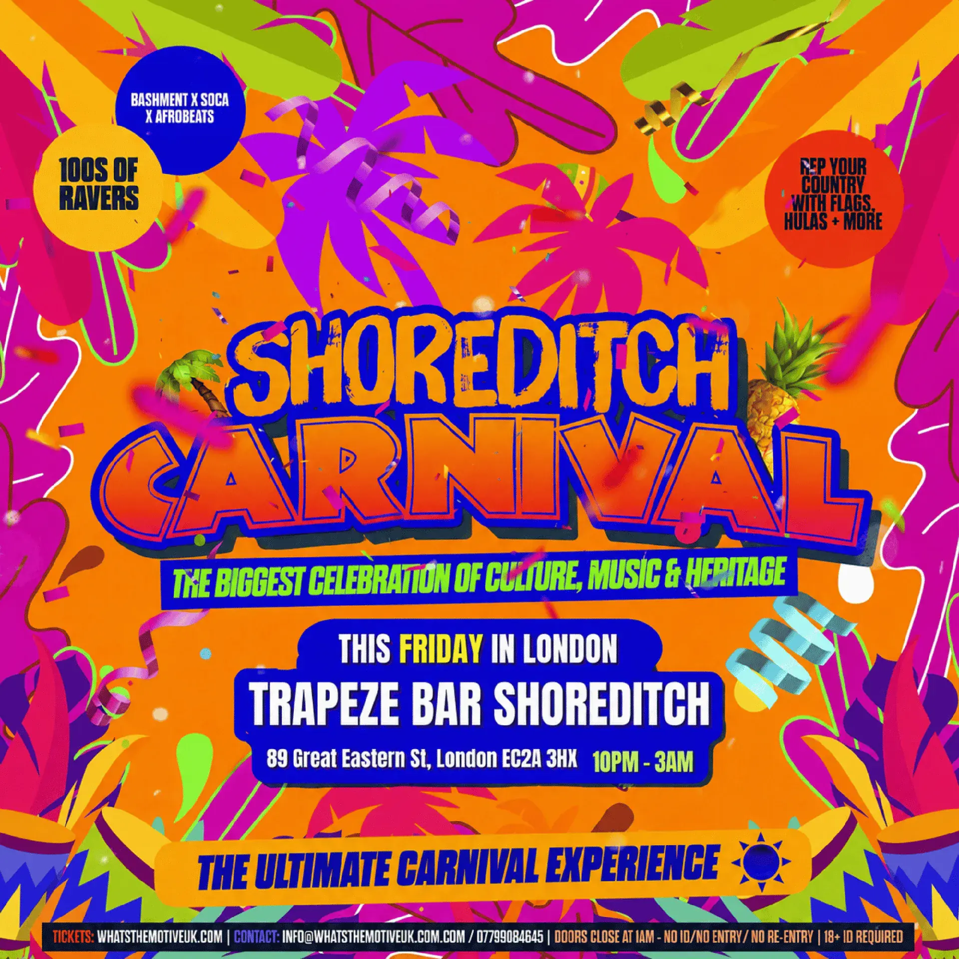 SHOREDITCH CARNIVAL - Bashment, Soca, Afrobeats