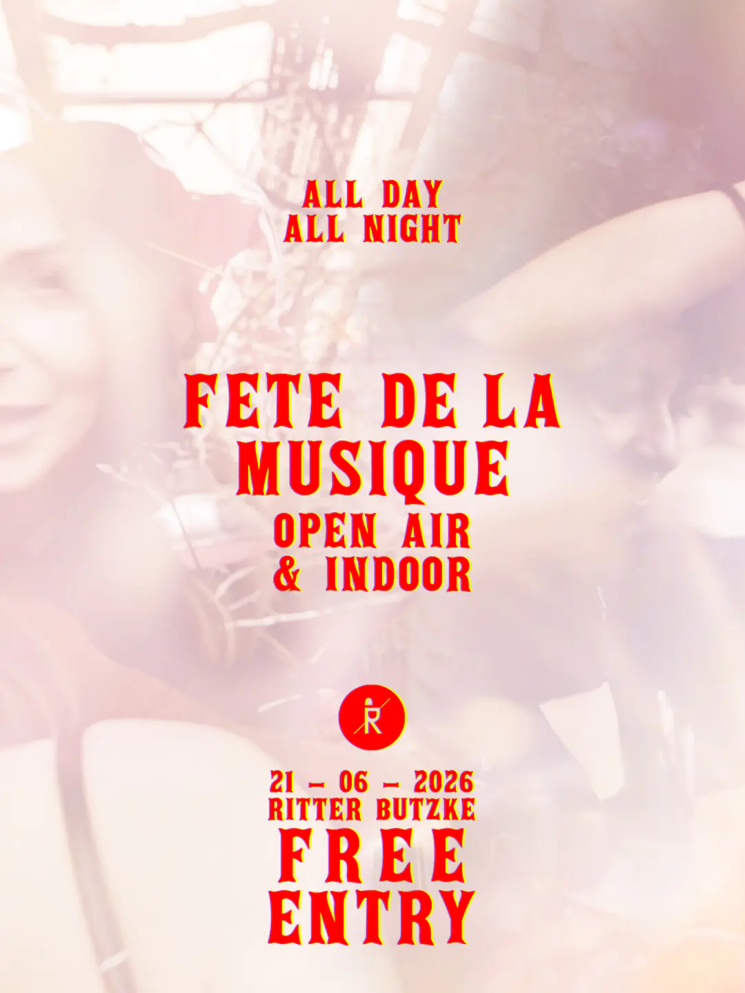 Unter freiem Himmel / / free entry all night long