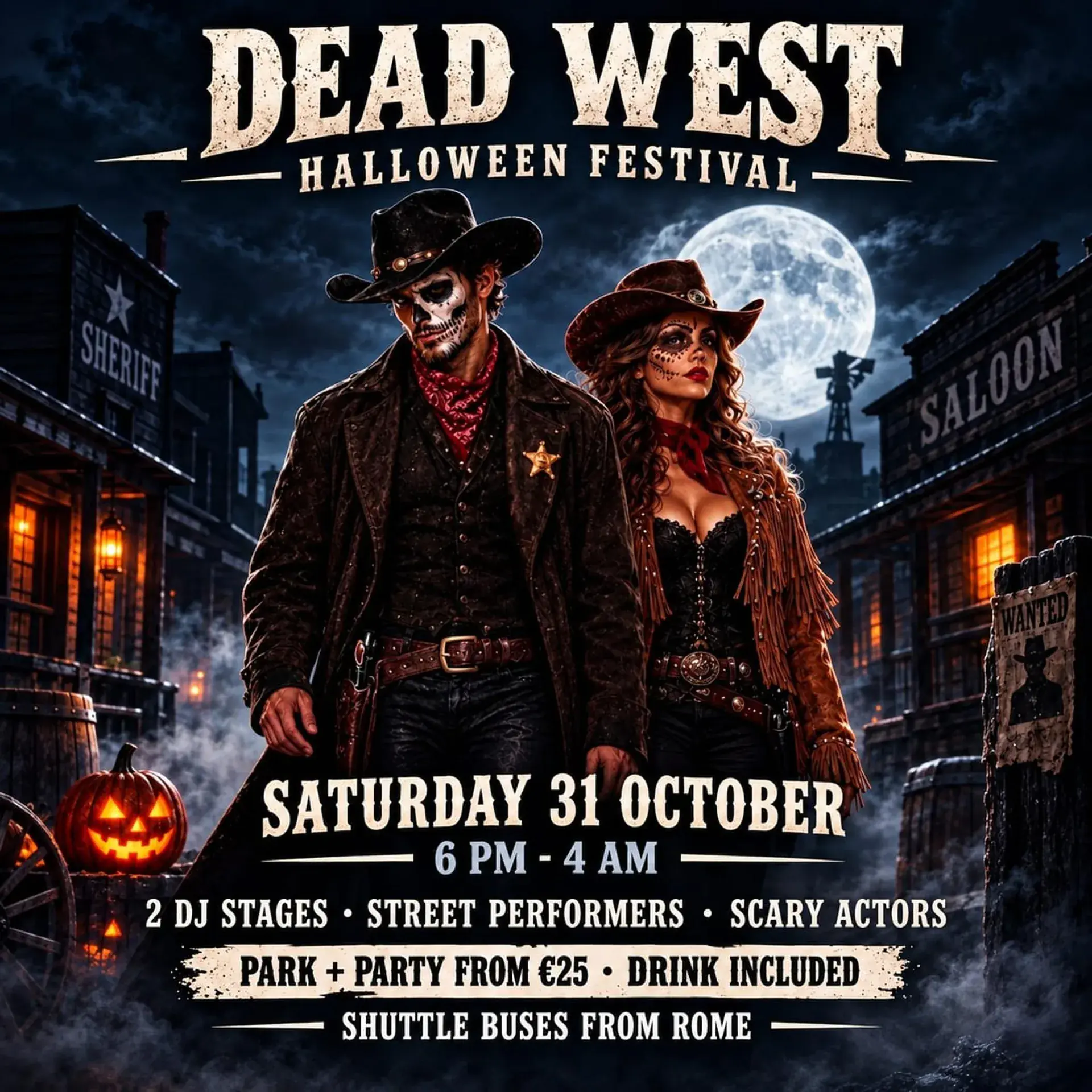 Halloween Festival Dead West · Cinecittà World Roma