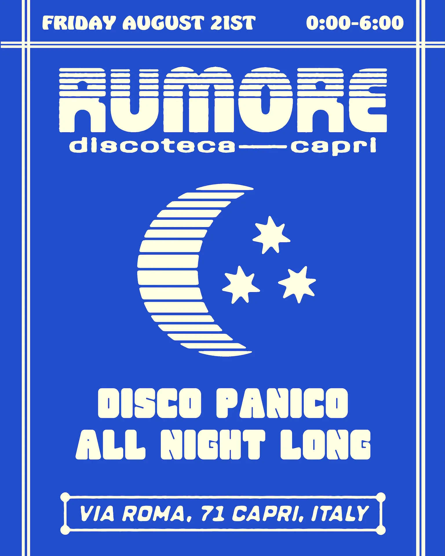 Rumore Season 26 Party N°37 W / Disco Panico