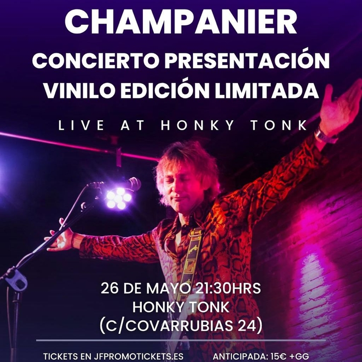 Limited Edition Vinyl Concert Presentation "Marcelo Champanier en vivo Honky Tonk" electric with band