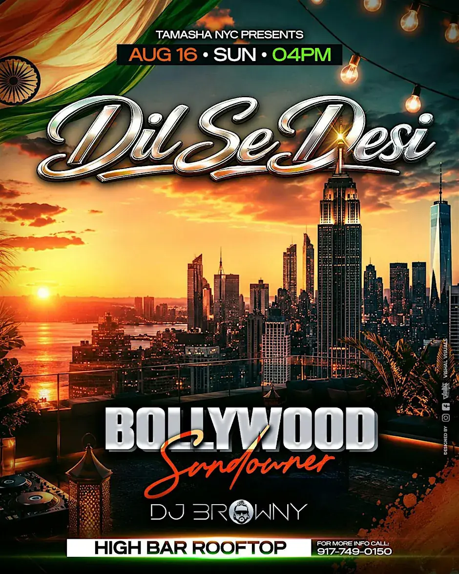 NYC DIL SE DESI BOLLYWOOD SUNDOWNER PARTY @HIGH BAR ROOFTOP