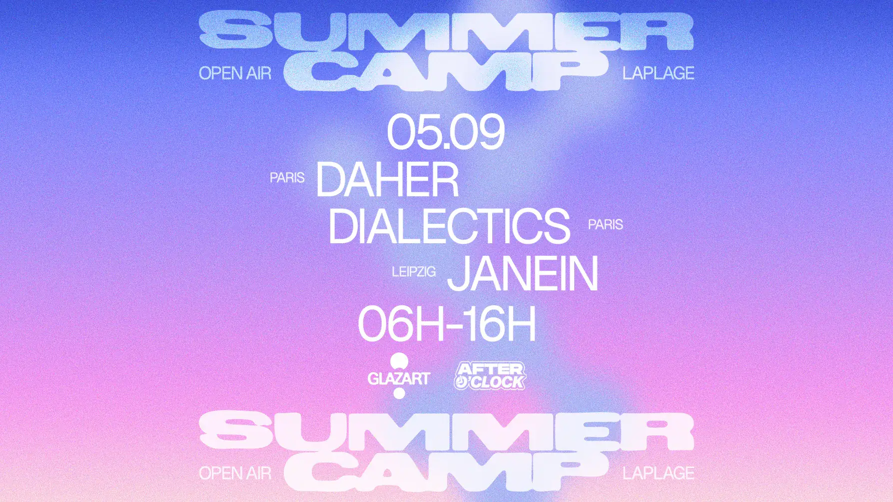After O'clock X La Plage Open Air: JANEIN, Daher & More